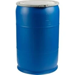 55 Gallon Poly Drum W/Lid - Reconditioned