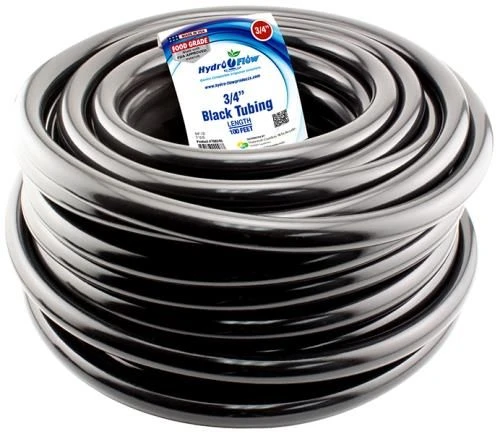 Black Vinyl Tubing - 3/4 In ID X 1 In OD - Per Foot 3 Black Vinyl Tubing - 3/4 In ID X 1 In OD - Per Foot