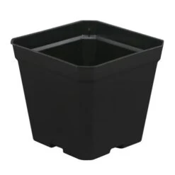 Black Square Pot 4in X 4in X 3.5in