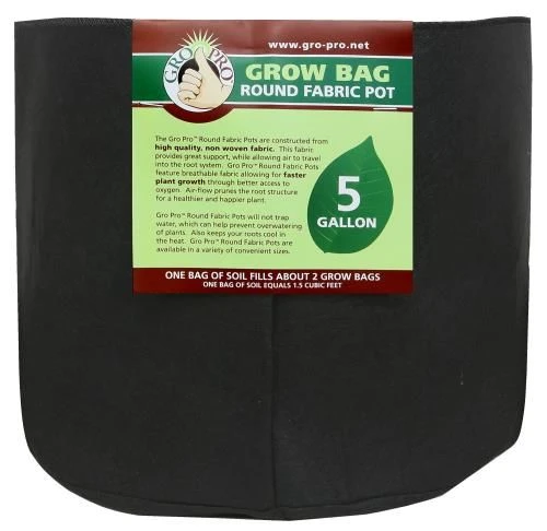 Gro Pro Premium Round Fabric Pot 5 Gal 3 Gro Pro Premium Round Fabric Pot 5 Gal