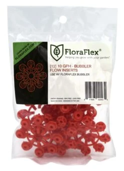 FloraFlex Bubbler Flow Insert - 10 GPH RED (pack Of 12)