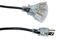 Power All 120 Volt 50 Ft Extension Cord 3 Outlet W/ Green Indicator Light - 14 Gauge