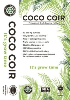 Char Coir - Professional Grade Coco Coir Growing Medium - 50L Bag