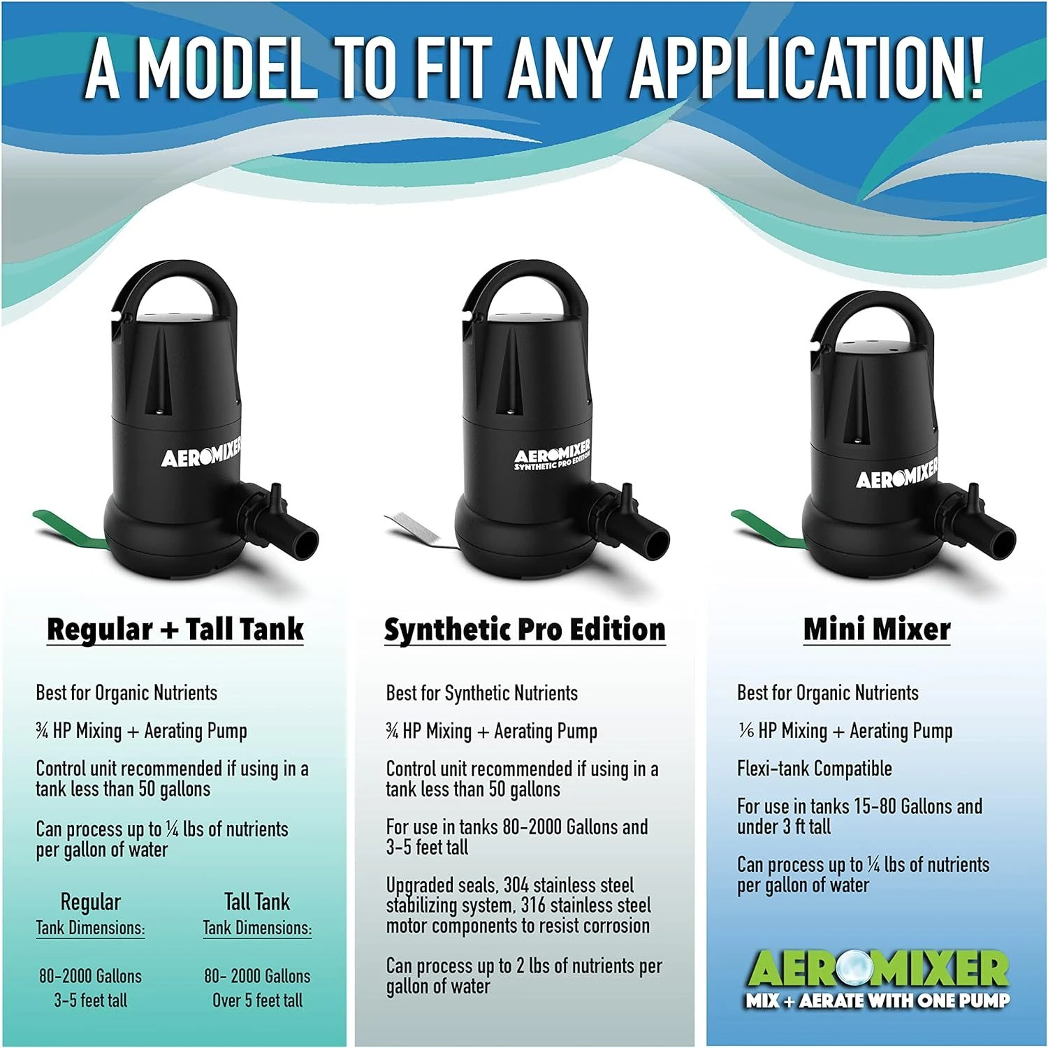 Aeromixer Original 3/4 HP Submersible Mixing + Aerating Pump- For Organic Fertilizer Only 6 Aeromixer Original 3/4 HP Submersible Mixing + Aerating Pump- For Organic Fertilizer Only - Image 4