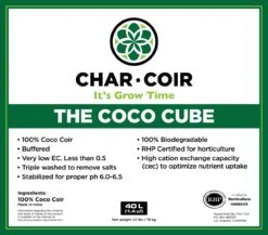 Char Coir Coco Cube - Compressed / 1 Gallon