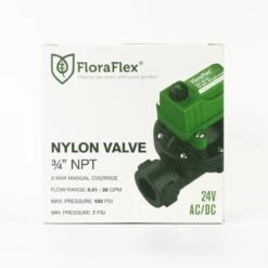 FloraFlex Nylon Solenoid Valve 2.0 - 3/4 In -Gardening Care Shop ff 34inch nylon valve 5