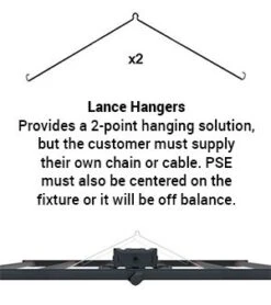 Fluence Mount For SPYDR 2 Fixtures - Lance Hangers (pair)
