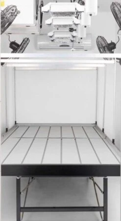 Continuous / Custom Tray Rolling Bench System - Per Square Foot -Gardening Care Shop fsrbcb