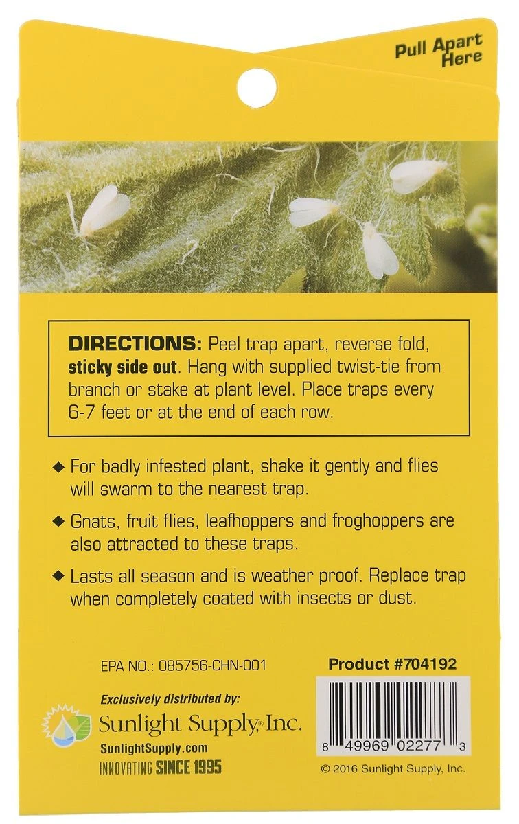 Grower's Edge Aphid Whitefly Sticky Trap 5/Pack 4 Grower's Edge Aphid Whitefly Sticky Trap 5/Pack - Image 2