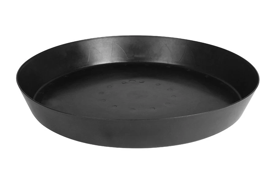 Heavy Duty Black Saucer W/ Tall Sides - 25 In 3 Heavy Duty Black Saucer W/ Tall Sides - 25 In