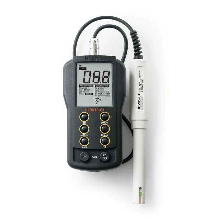 Hanna PH/EC/TDS/Temp Portable Meter - NEWEST MODEL 3 Hanna PH/EC/TDS/Temp Portable Meter - NEWEST MODEL