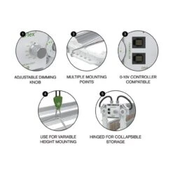 FloraFlex Incubator LED Light - 1200W Series - 6 Bar - 120-277V 20 FloraFlex Incubator LED Light - 1200W Series - 6 Bar - 120-277V -Gardening Care Shop led light 1200 features 2