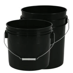 Black Plastic Bucket 5 Gallon -Gardening Care Shop pg49 000021