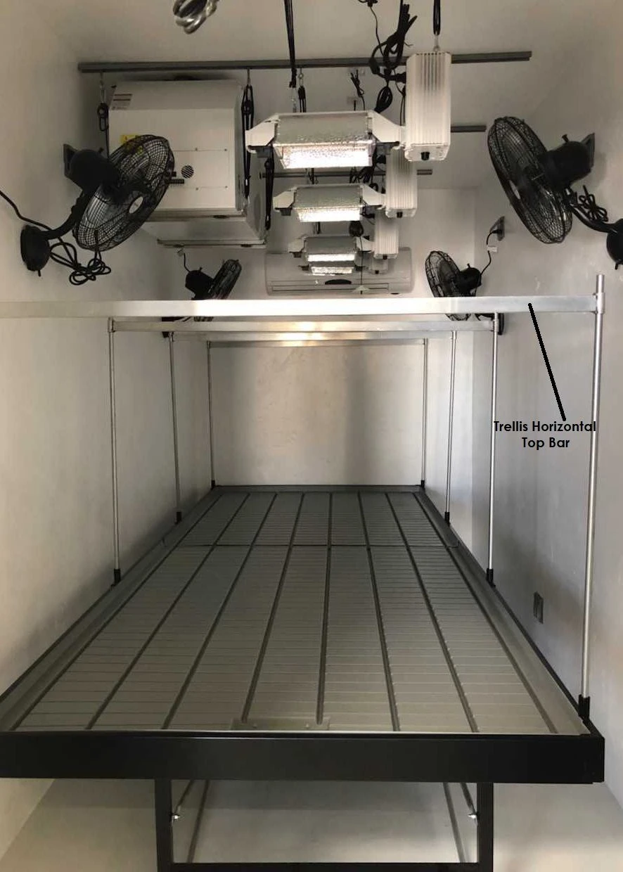 Aluminum Trellis Top Bar For Standard Rolling Bench Systems 3 Aluminum Trellis Top Bar For Standard Rolling Bench Systems