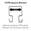 Fluence Mount For VYPR Fixtures - Square Brackets -Gardening Care Shop vypr square bracket mouseover 1